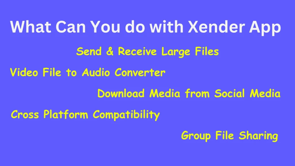 What Can you do with Xender App